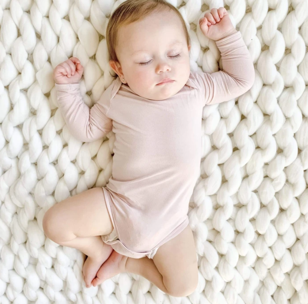 Long Sleeve Body Suit in Blush