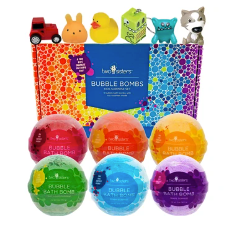 6 Kids Surprise Bubble Bath Bombs Set