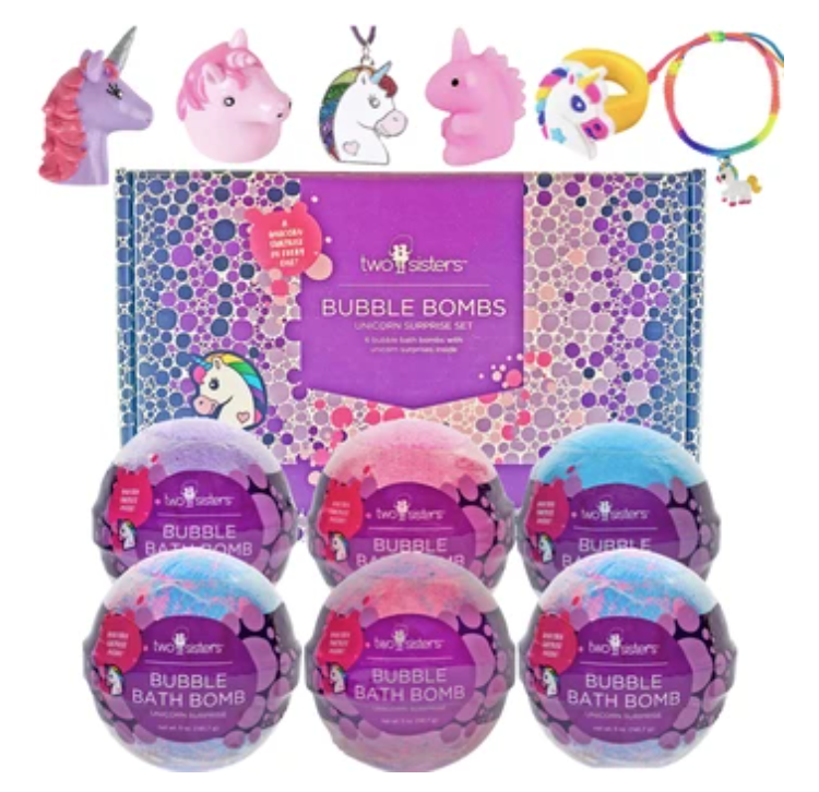 6 Unicorn Surprise Bubble Bath Bomb Set