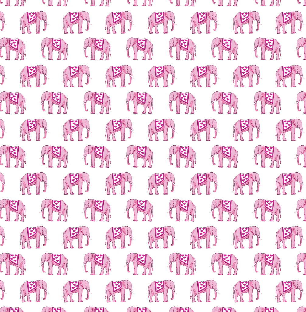 Parker Zipper PJ Pink Elephant Love