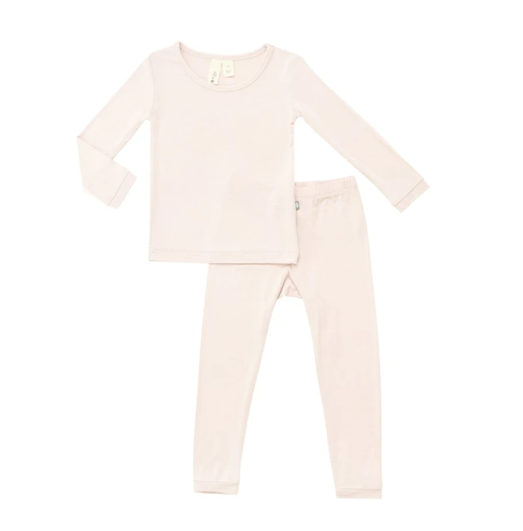 Toddler Long Sleeve Pajama Set in Blush
