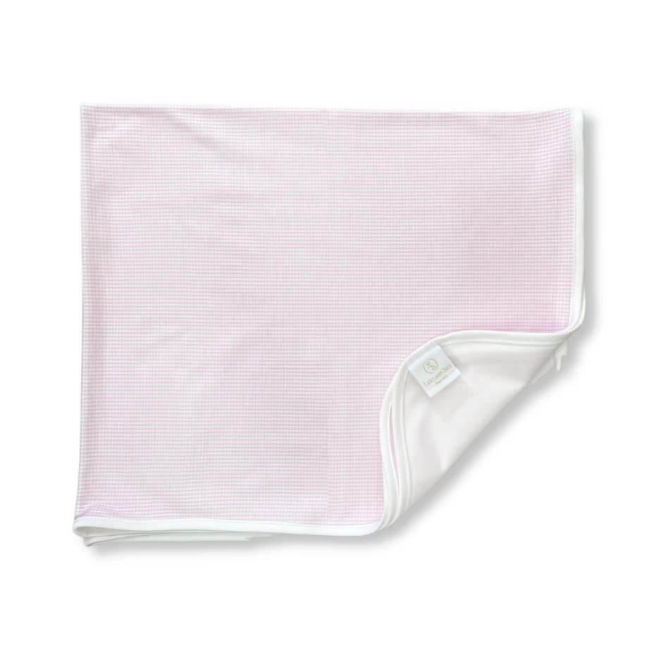Bundled Up Blanket - Pink Mini Gingham
