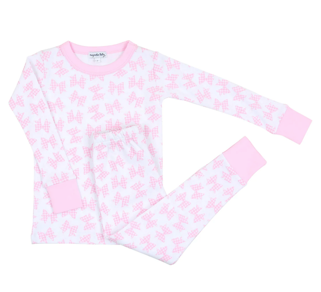 Gingham Bows Long Pajama PK