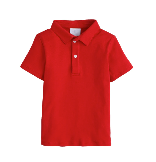 Short Sleeve Solid Polo - Red