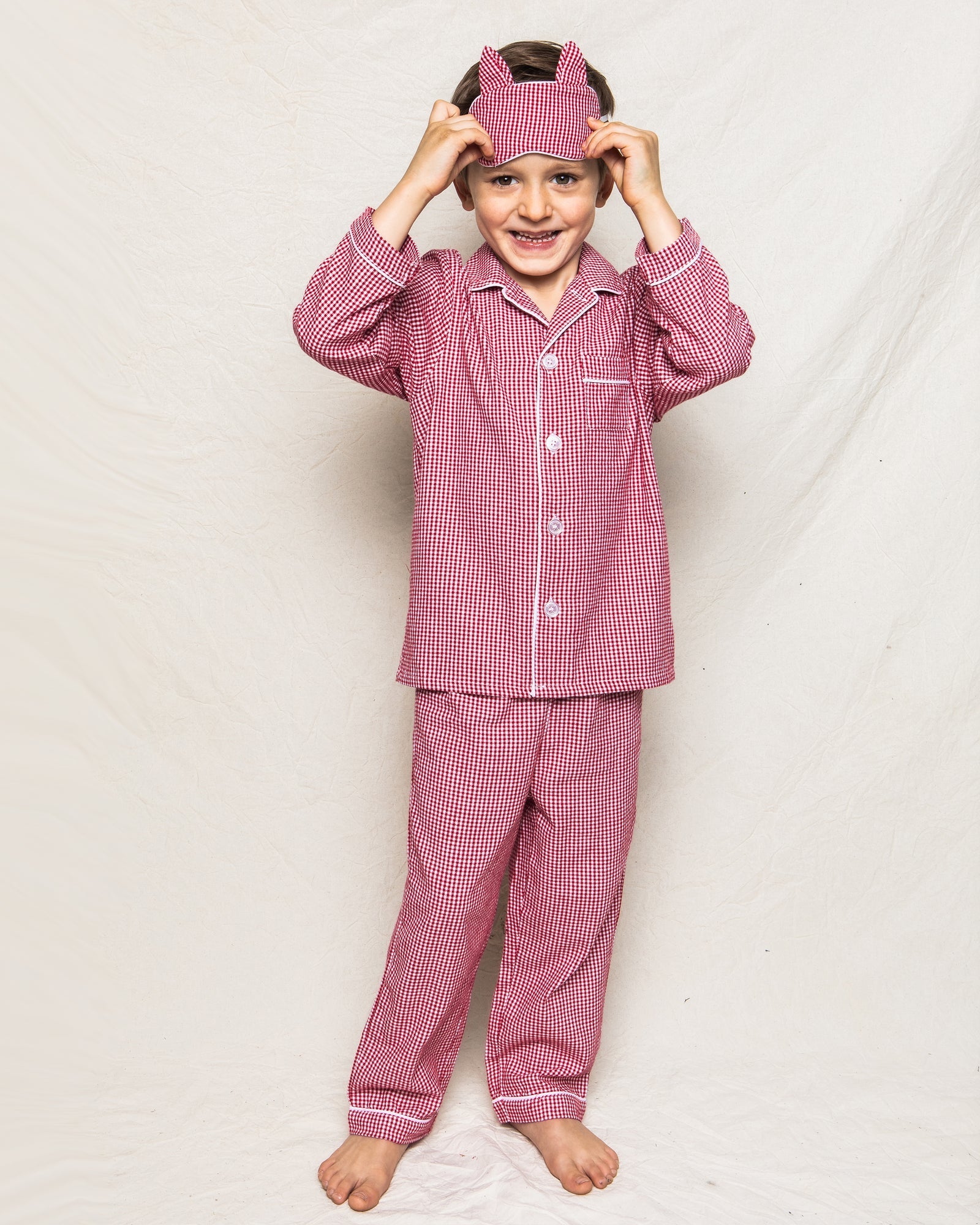 Red Mini Gingham Pajama Set