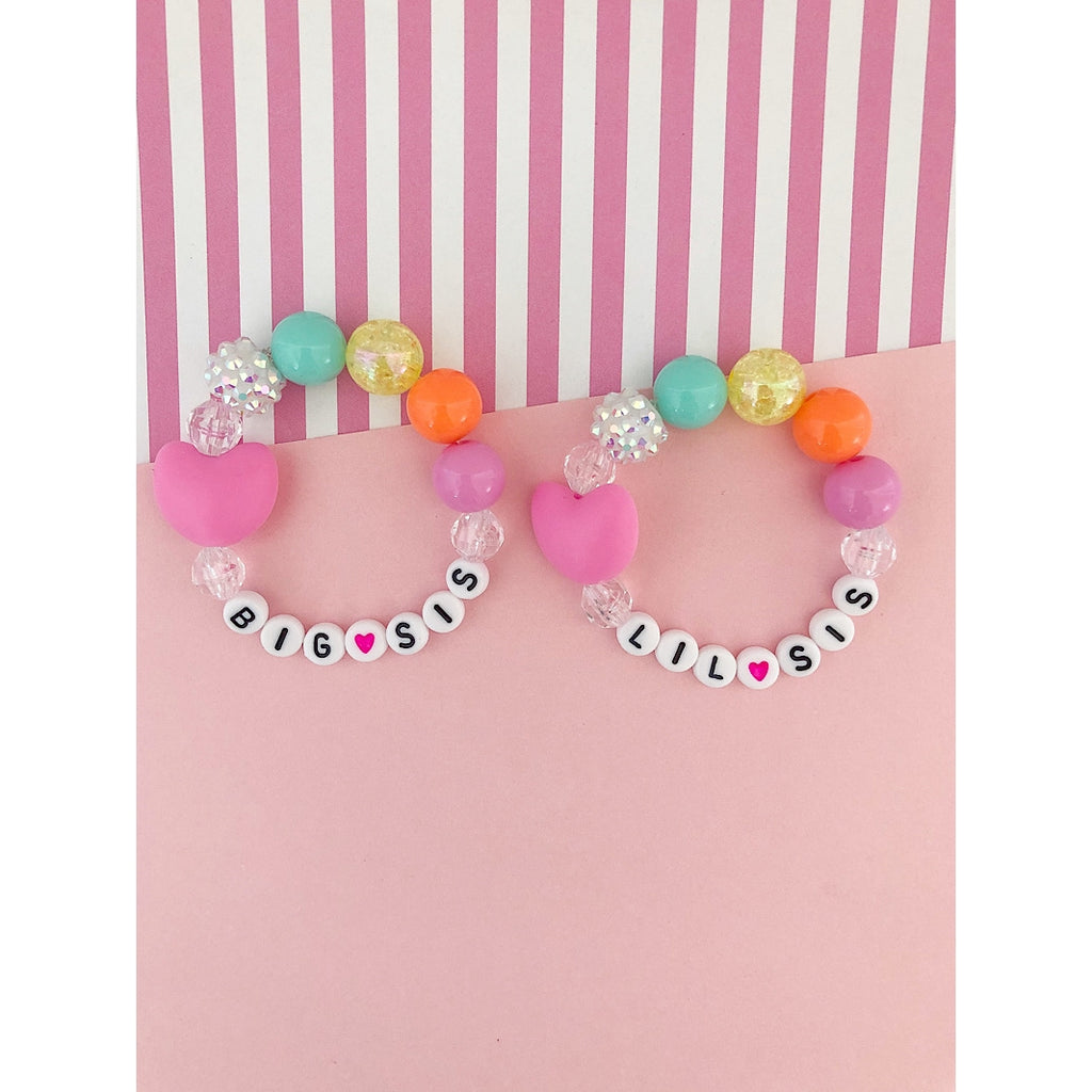 Big Sis/Lil Sis Silicone Heart Bracelet