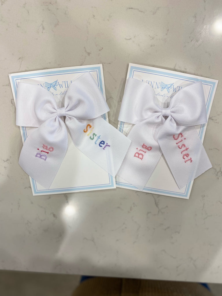 Large White "Big Sister" Bow