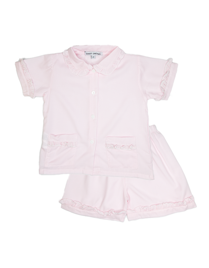 Pink Ruffle Short Pajamas